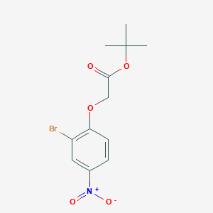 molecular formula C12H14BrNO5 B8125602 (2-Bromo-4-nitro-phenoxy)-acetic acid tert-butyl ester 