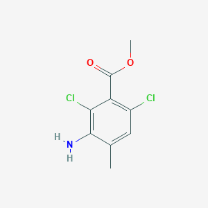 molecular formula C9H9Cl2NO2 B8125621 Methyl 3-amino-2,6-dichloro-4-methylbenzoate 