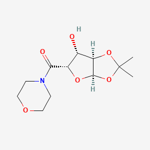 molecular formula C12H19NO6 B8125631 [(3aR,5S,6R,6aR)-6-hydroxy-2,2-dimethyl-3a,5,6,6a-tetrahydrofuro[2,3-d][1,3]dioxol-5-yl]-morpholin-4-ylmethanone 