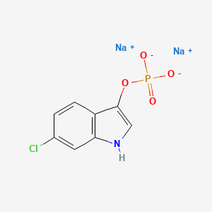 molecular formula C8H5ClNNa2O4P B8125677 6-Chloro-3-indolyl phosphate disodium salt 