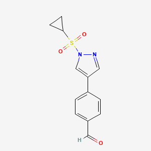 4-(1-Cyclopropanesulfonyl-1H-pyrazol-4-yl)-benzaldehyde