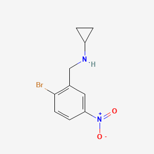 molecular formula C10H11BrN2O2 B8125720 (2-Bromo-5-nitro-benzyl)-cyclopropyl-amine 