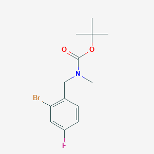 molecular formula C13H17BrFNO2 B8125763 tert-Butyl 2-bromo-4-fluorobenzyl(methyl)carbamate 