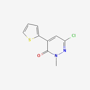 molecular formula C9H7ClN2OS B8125781 6-Chloro-2-methyl-4-thiophen-2-yl-2H-pyridazin-3-one 