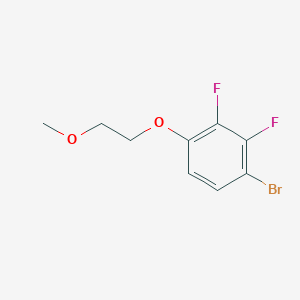 molecular formula C9H9BrF2O2 B8125792 1-Bromo-2,3-difluoro-4-(2-methoxyethoxy)benzene 
