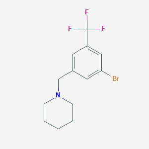 molecular formula C13H15BrF3N B8125837 1-(3-Bromo-5-trifluoromethyl-benzyl)-piperidine 