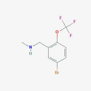 molecular formula C9H9BrF3NO B8125838 {[5-Bromo-2-(trifluoromethoxy)phenyl]methyl}(methyl)amine 