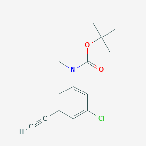 molecular formula C14H16ClNO2 B8125845 (3-Chloro-5-ethynylphenyl)-methylcarbamic acid tert-butyl ester 