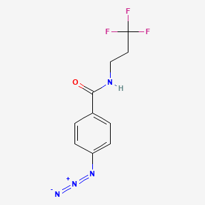 molecular formula C10H9F3N4O B8125865 4-azido-N-(3,3,3-trifluoropropyl)benzamide 