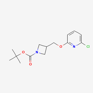 molecular formula C14H19ClN2O3 B8125903 3-(6-Chloro-pyridin-2-yloxymethyl)-azetidine-1-carboxylic acid tert-butyl ester 