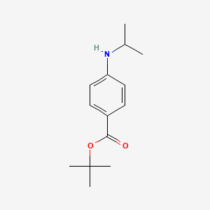 molecular formula C14H21NO2 B8125967 4-Isopropylamino-benzoic acid tert-butyl ester 