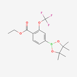 4-(4,4,5,5-Tetramethyl-[1,3,2]dioxaborolan-2-yl)-2-trifluoromethoxy-benzoic acid ethyl ester