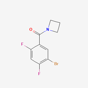 molecular formula C10H8BrF2NO B8126038 Azetidin-1-yl(5-bromo-2,4-difluorophenyl)methanone 