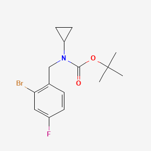 molecular formula C15H19BrFNO2 B8126045 tert-Butyl 2-bromo-4-fluorobenzyl(cyclopropyl)carbamate 