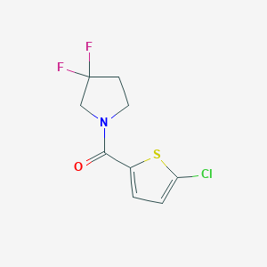 molecular formula C9H8ClF2NOS B8126071 (5-Chlorothiophen-2-yl)-(3,3-difluoropyrrolidin-1-yl)-methanone 
