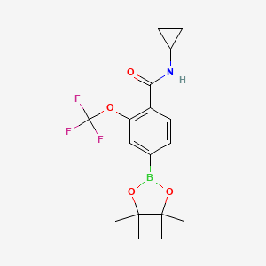N-Cyclopropyl-4-(4,4,5,5-tetramethyl-[1,3,2]dioxaborolan-2-yl)-2-trifluoromethoxybenzamide