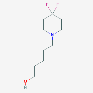 molecular formula C10H19F2NO B8126136 5-(4,4-Difluoro-piperidin-1-yl)-pentan-1-ol 