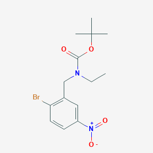 molecular formula C14H19BrN2O4 B8126149 (2-Bromo-5-nitro-benzyl)-ethyl-carbamic acid tert-butyl ester 