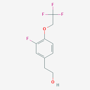 molecular formula C10H10F4O2 B8126155 2-(3-Fluoro-4-(2,2,2-trifluoroethoxy)phenyl)ethanol 
