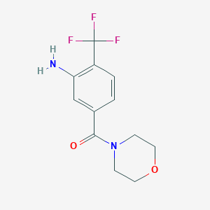 molecular formula C12H13F3N2O2 B8126174 (3-Amino-4-trifluoromethylphenyl)-morpholin-4-yl-methanone 