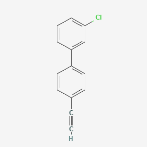 molecular formula C14H9Cl B8126231 3-Chloro-4'-ethynylbiphenyl 