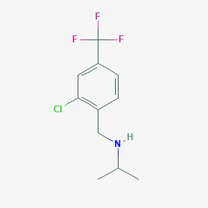 molecular formula C11H13ClF3N B8126250 (2-Chloro-4-trifluoromethyl-benzyl)-isopropyl-amine 