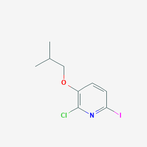 molecular formula C9H11ClINO B8126264 2-Chloro-6-iodo-3-isobutoxypyridine 