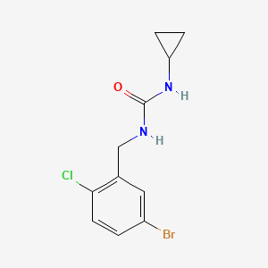 molecular formula C11H12BrClN2O B8126297 1-(5-Bromo-2-chlorobenzyl)-3-cyclopropylurea 
