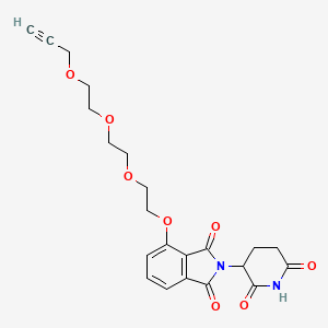 molecular formula C22H24N2O8 B8126344 Thalidomide-O-PEG3-Propargyl 