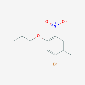 molecular formula C11H14BrNO3 B8126351 1-Bromo-5-isobutoxy-2-methyl-4-nitrobenzene 