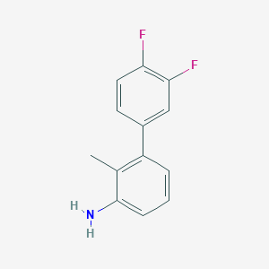 molecular formula C13H11F2N B8126362 3',4'-Difluoro-2-methyl-[1,1'-biphenyl]-3-amine 