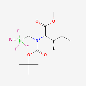 molecular formula C13H24BF3KNO4 B8126368 potassium;trifluoro-[[[(2S,3S)-1-methoxy-3-methyl-1-oxopentan-2-yl]-[(2-methylpropan-2-yl)oxycarbonyl]amino]methyl]boranuide 