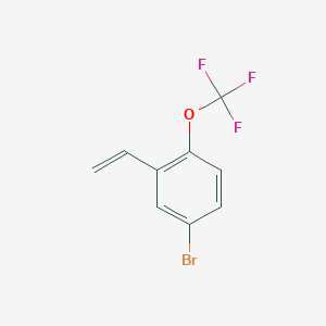 molecular formula C9H6BrF3O B8126410 4-Bromo-1-trifluoromethoxy-2-vinyl-benzene 