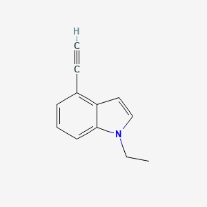 molecular formula C12H11N B8126430 1-Ethyl-4-ethynyl-1H-indole 