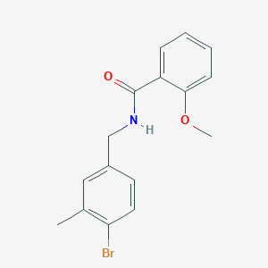 molecular formula C16H16BrNO2 B8126444 N-[(4-Bromo-3-methyl-phenyl)methyl]-2-methoxy-benzamide 
