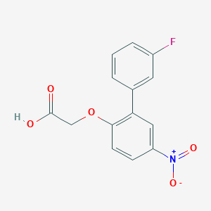 molecular formula C14H10FNO5 B8126448 (3'-Fluoro-5-nitro-biphenyl-2-yloxy)-acetic acid 