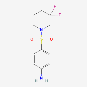 molecular formula C11H14F2N2O2S B8126460 4-((3,3-Difluoropiperidin-1-yl)sulfonyl)aniline 