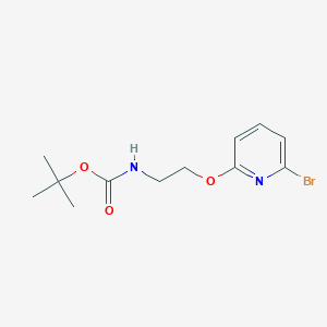 molecular formula C12H17BrN2O3 B8126494 Tert-butyl (2-((6-bromopyridin-2-yl)oxy)ethyl)carbamate 