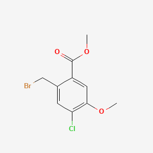 molecular formula C10H10BrClO3 B8126549 Methyl 2-(bromomethyl)-4-chloro-5-methoxybenzoate 