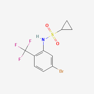 molecular formula C10H9BrF3NO2S B8126556 N-(5-bromo-2-(trifluoromethyl)phenyl)cyclopropanesulfonamide 