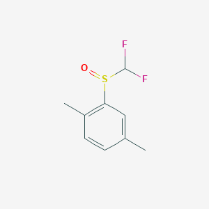 molecular formula C9H10F2OS B8126563 2-[(Difluoromethyl)sulfinyl]-1,4-dimethylbenzene CAS No. 2133476-49-8