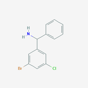 molecular formula C13H11BrClN B8126581 C-(3-Bromo-5-chloro-phenyl)-C-phenyl-methylamine 