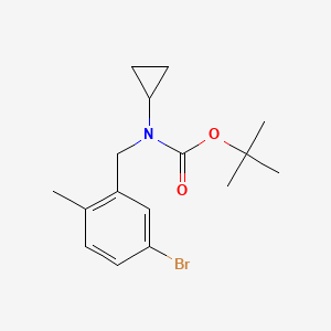 molecular formula C16H22BrNO2 B8126594 (5-Bromo-2-methyl-benzyl)-cyclopropyl-carbamic acid tert-butyl ester 