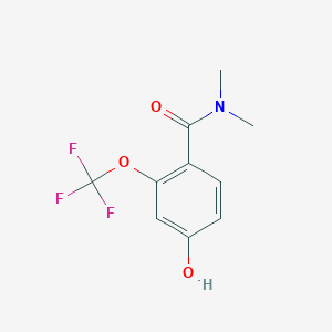 molecular formula C10H10F3NO3 B8126614 4-Hydroxy-N,N-dimethyl-2-trifluoromethoxy-benzamide 