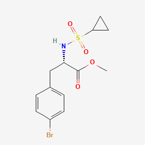 S 3-(4-Bromo-phenyl)-2-cyclopropanesulfonylamino-propionic acid methyl ester