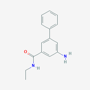 molecular formula C15H16N2O B8126640 5-Aminobiphenyl-3-carboxylic acid ethylamide 