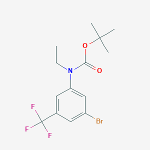 molecular formula C14H17BrF3NO2 B8126659 (3-Bromo-5-trifluoromethyl-phenyl)-ethyl-carbamic acid tert-butyl ester 