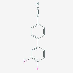molecular formula C14H8F2 B8126662 4'-Ethynyl-3,4-difluorobiphenyl 