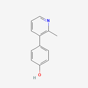 molecular formula C12H11NO B8126675 4-(2-Methylpyridin-3-yl)phenol 