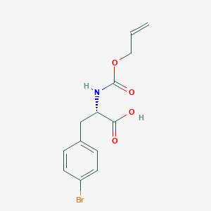 molecular formula C13H14BrNO4 B8126688 (S)-2-Allyloxycarbonylamino-3-(4-bromophenyl)-propionic acid 